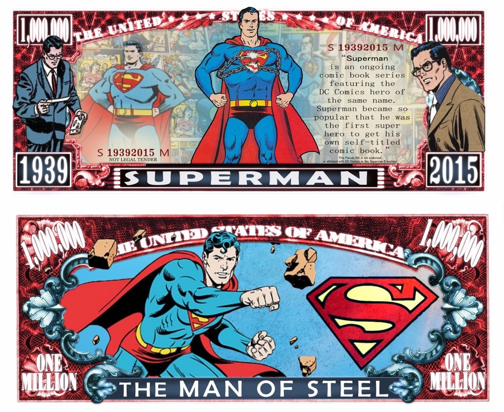 OUR SUPER MAN #2 DOLLAR BILL (2 Bills)