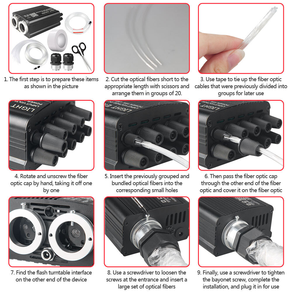 Car Headliner Star Light kit Twinkle Meteor shooting star Ceiling Lights