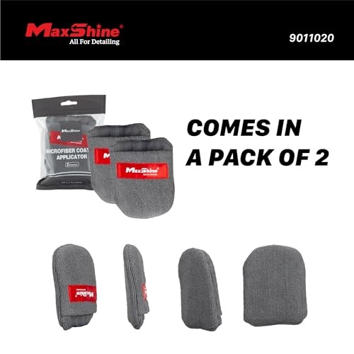 Universal Microfiber Coating Applicator Pads, 2-Pack | Finger Pocket Design,