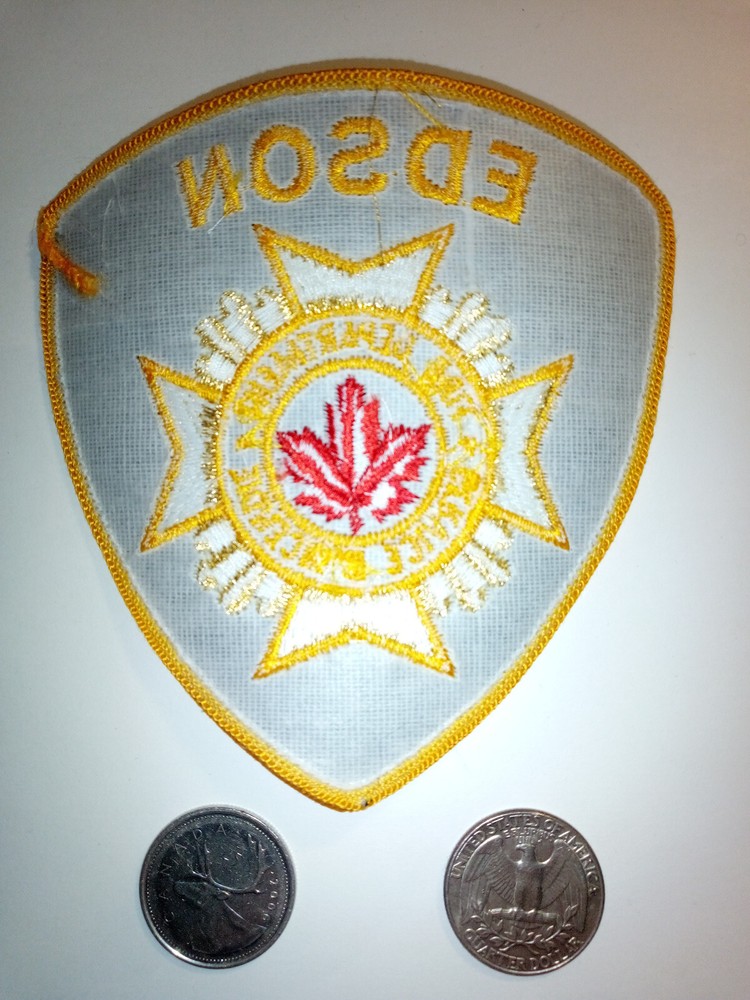 Edson Fire Department Patch Badge Crest
