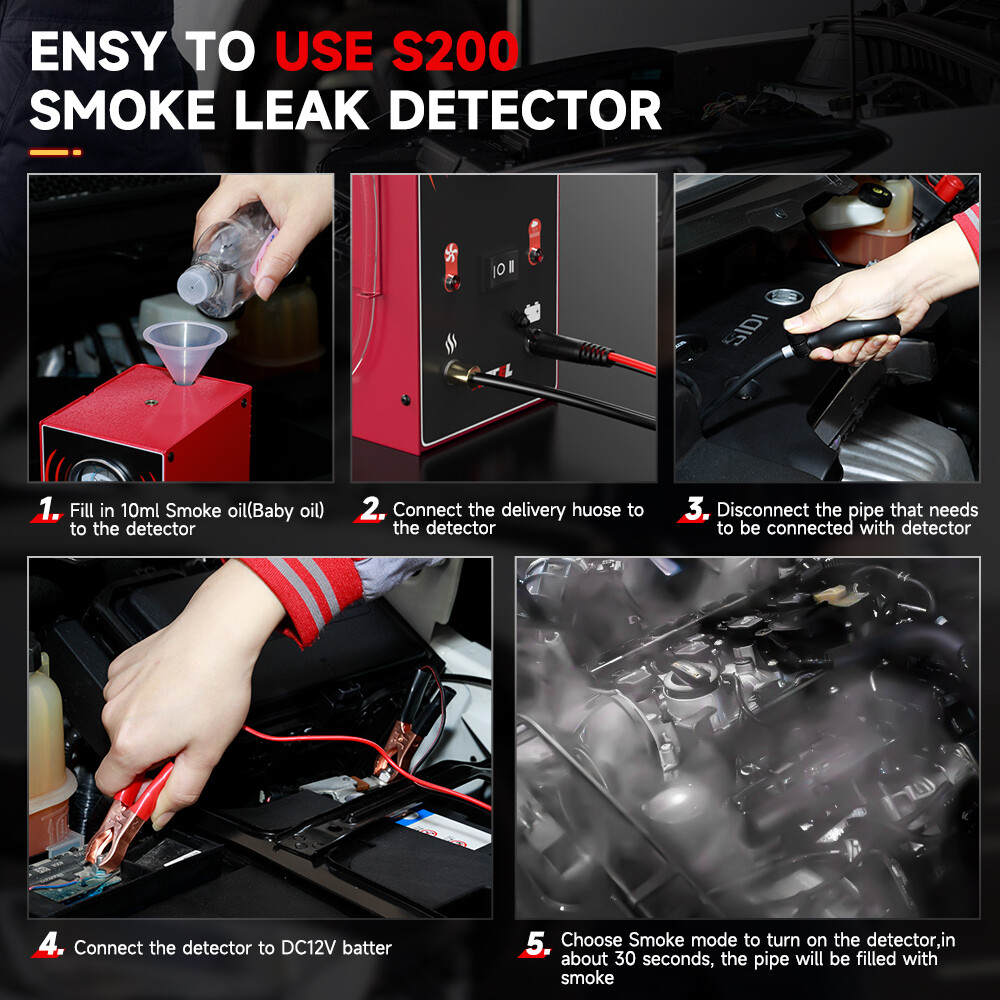 ANCEL S200 Auto EVAP Smoke Machine Pipe Diagnostic Test Vacuum Leak Detector