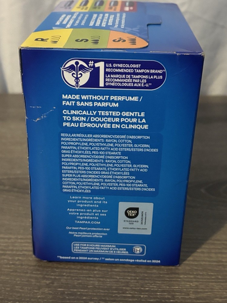 Pearl Tampons Trio Pack - Regular / Super / Super Plus - NEW