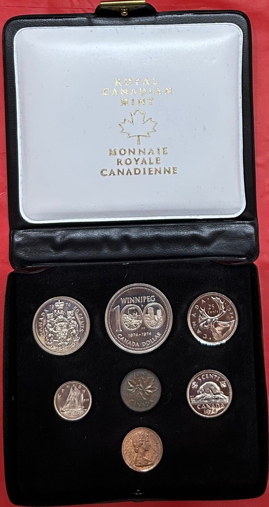 1974 Canada Double 1 Cent Specimen Set Plus COA & Box