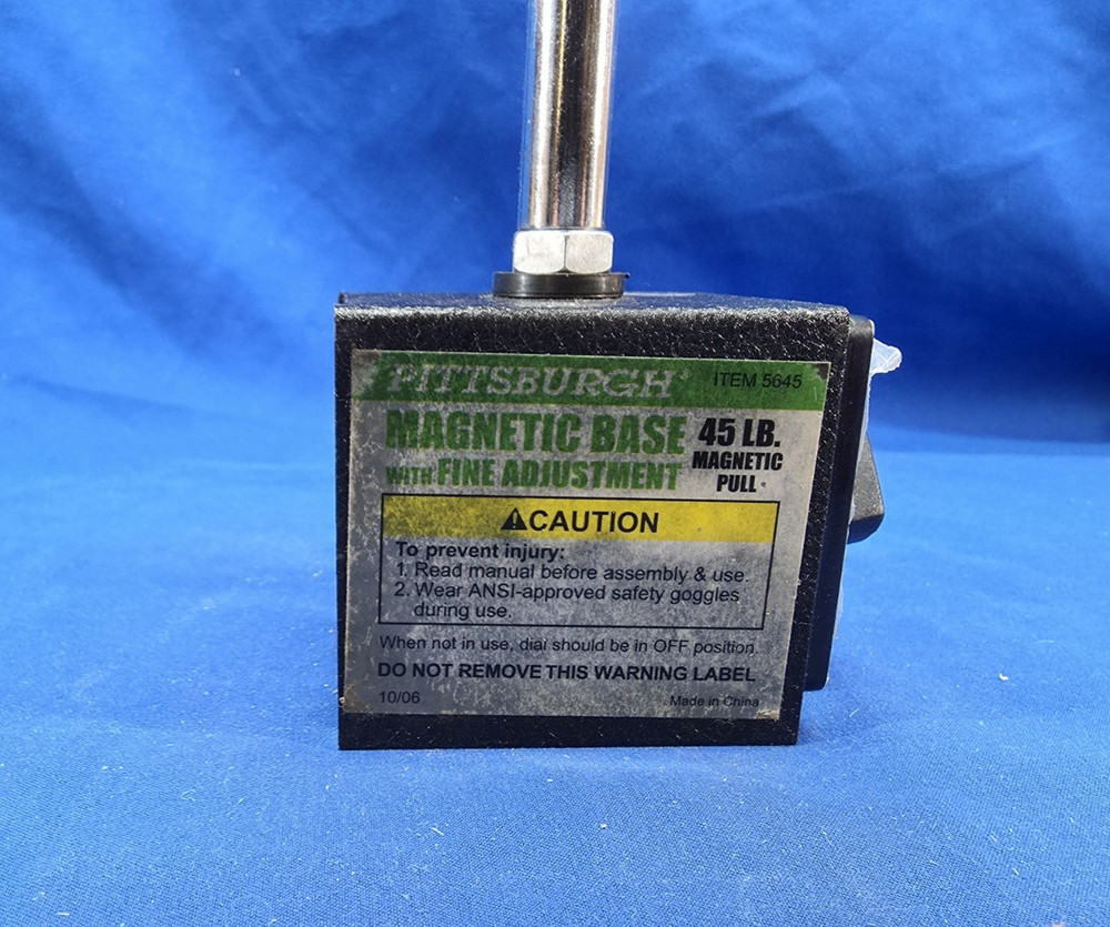 Pittsburgh Magnetic Base w/ Fine Adjustment 5645 45 lb Pull
