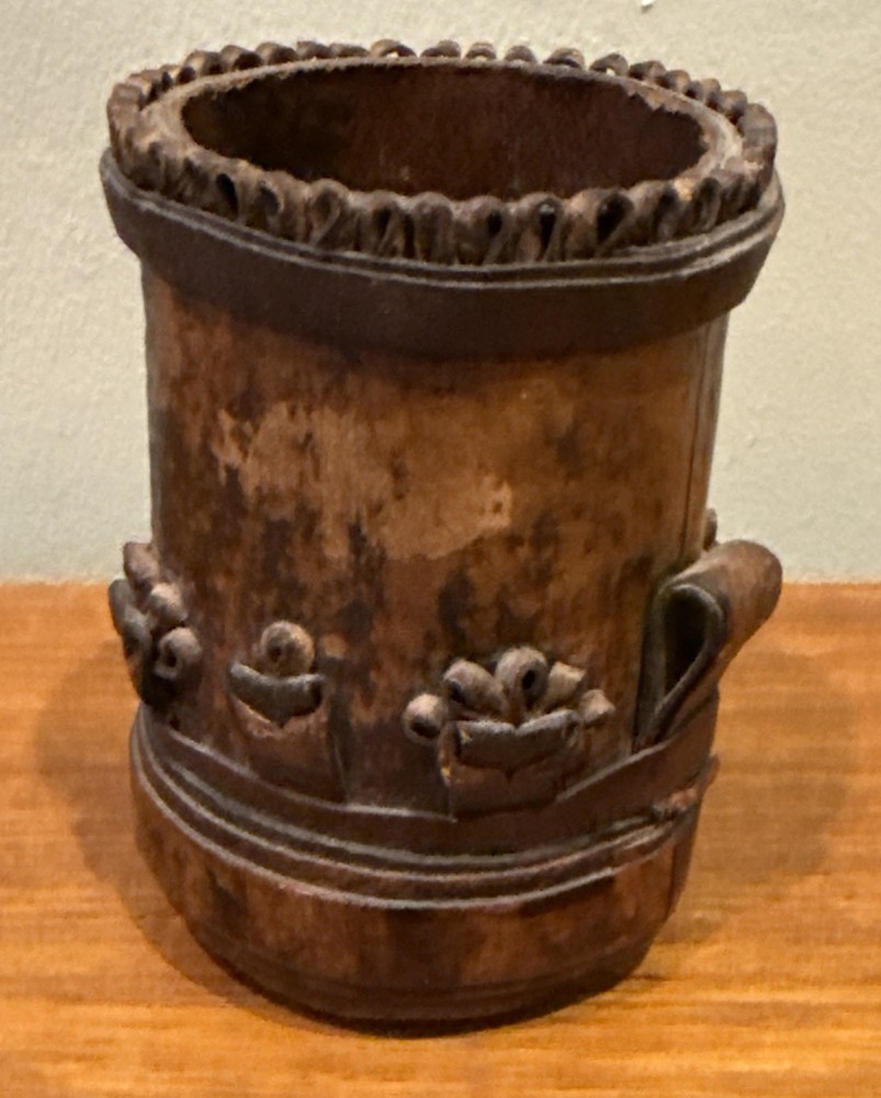 Vintage Leather Dice Cup Backgammon Bulgaria
