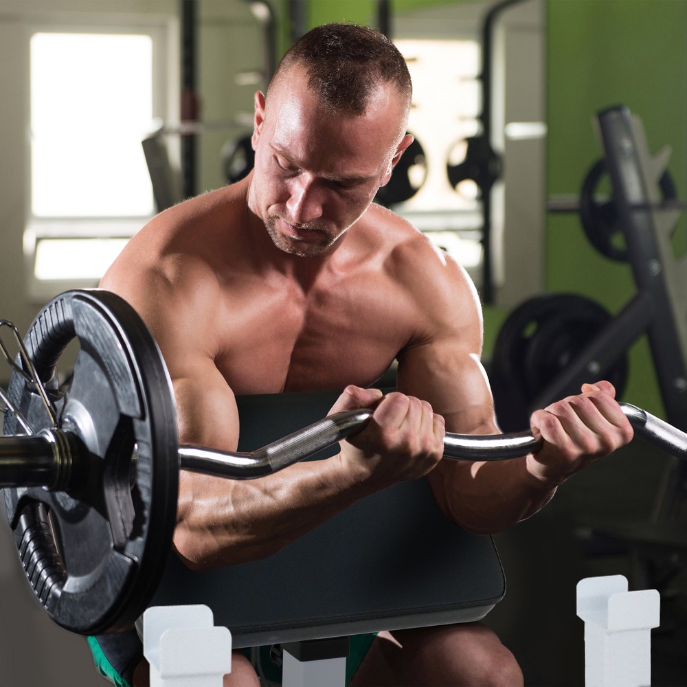 Preacher Curl Bench Adjustable Arm Curl Weight Bench Muscle Strength Training