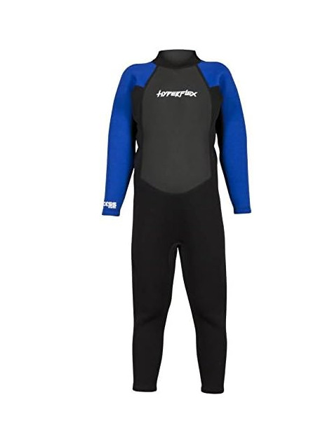 Hyperflex Unisex 3/2 Access Full Wetsuit, Kids Size 6 - Black / Blue - Back Zip