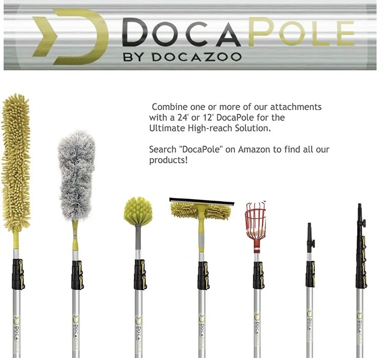 TELESCOPIC EXTENSION POLE-Paint Roller, Gutter Cleaning, Hanging Lights DOCAPOLE