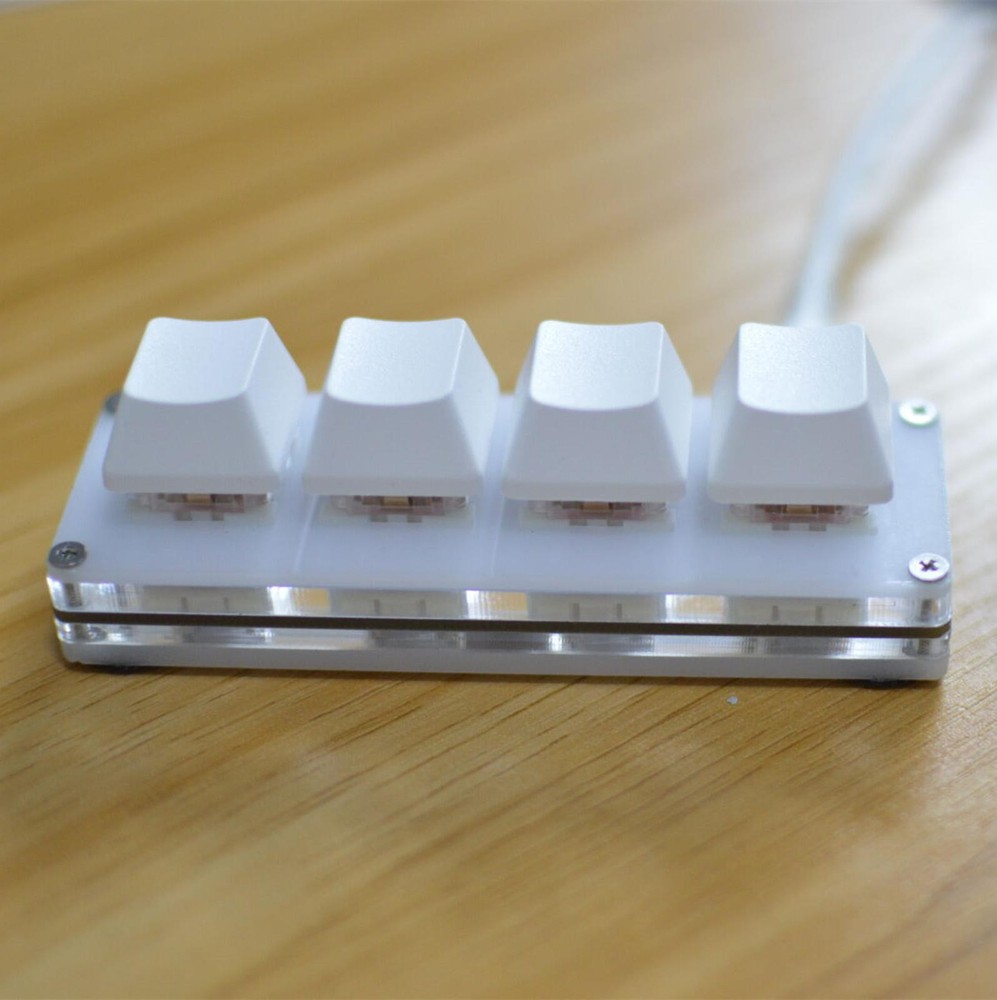 4Keys USB Mini Mechanical Keyboard DIY Custom Shortcut Macro Programmable Keypad