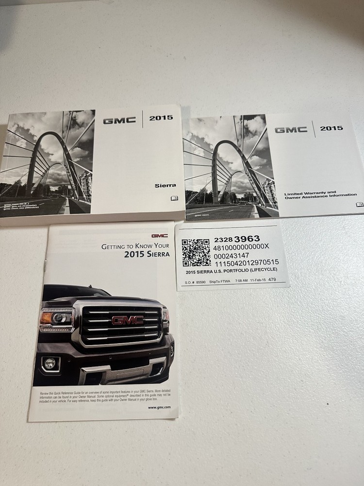 2015 GMC Sierra Owner Manuals Set