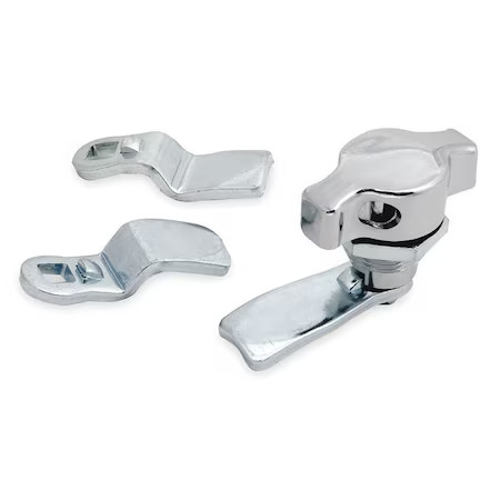 Cam Latch, Padlockable, Chrome, T Handle, 1Xpf2
