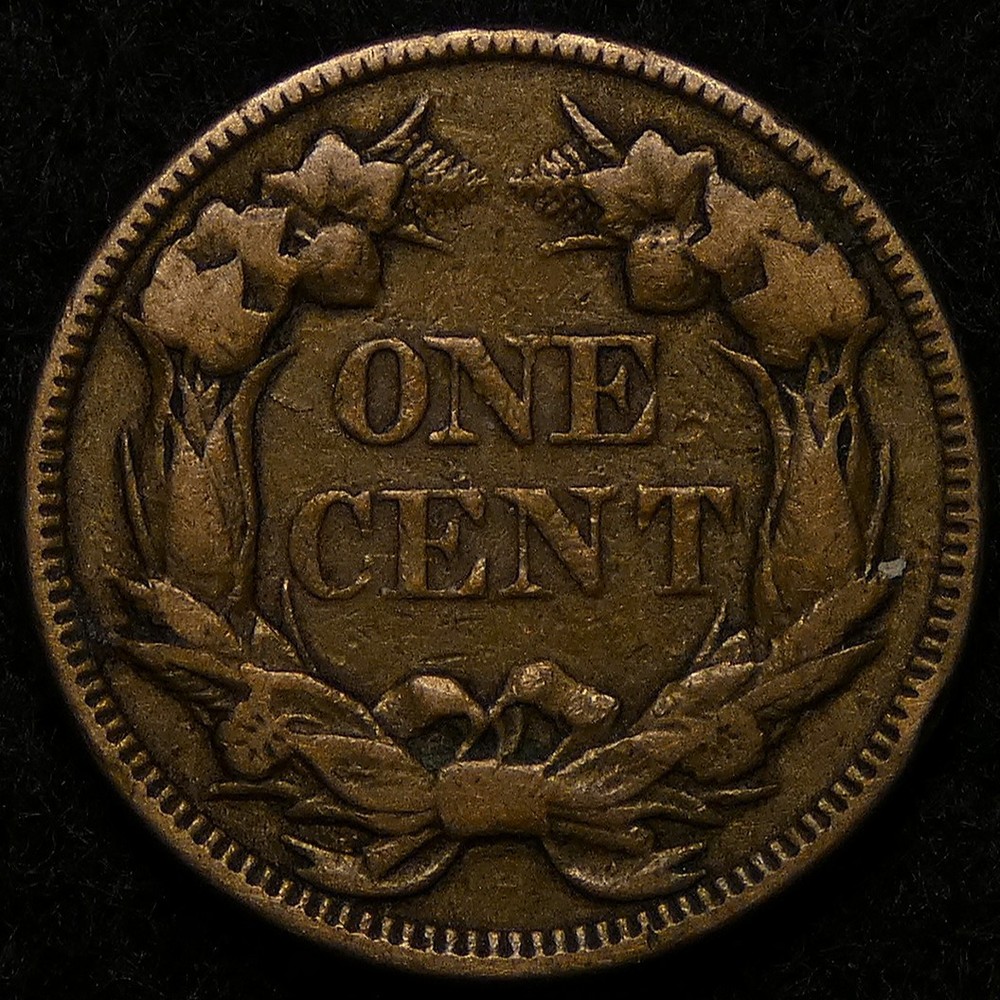 1857 Flying Eagle Cent with nice feather details