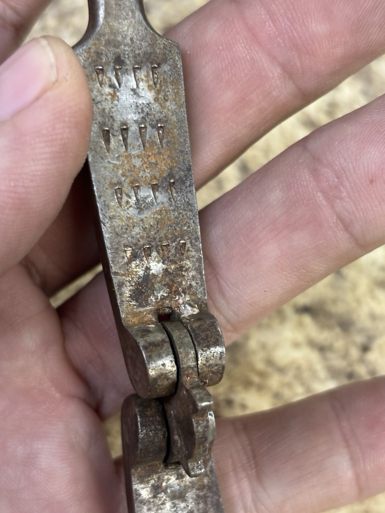 Antique Double Hinge Reversible Cast Iron Nutcracker 11" Long