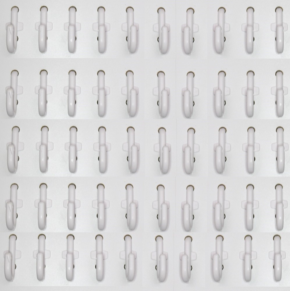 Plastic White J Hook Pegboard Kit Tool 50 pack wall peg PEGBOARD NOT INCLUDED