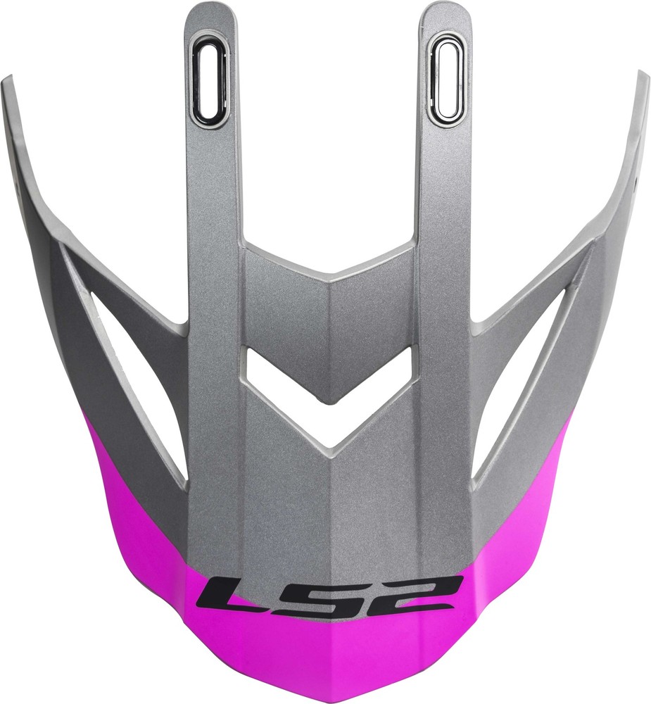 LS2 Gate Helmet Replacement Visor Peak Launch Silver/Gray/Pink