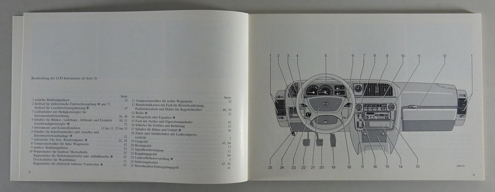Operating Instructions / Manual Opel Senator B Version 03/1988