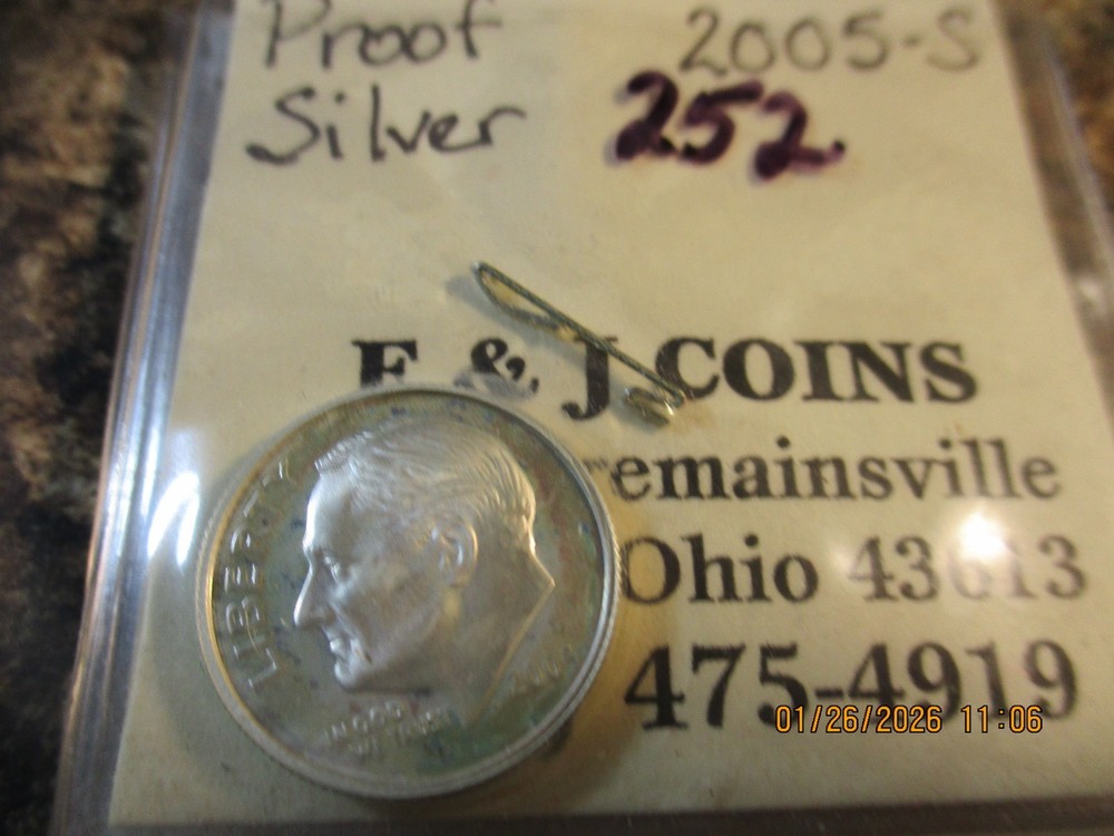 2005-S PROOF ROOSEVELT SILVER DIME      252