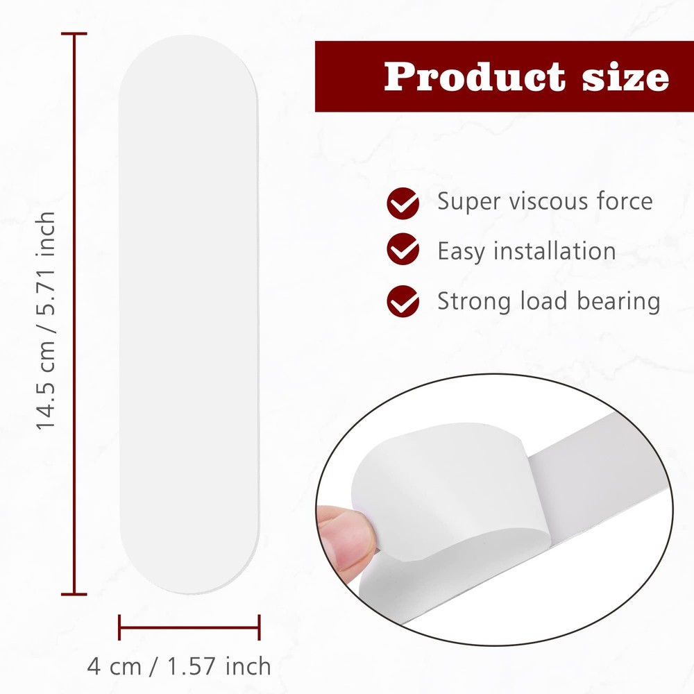 ChengFu Self Adhesive Strips, Replacement Strips 2pcs, White