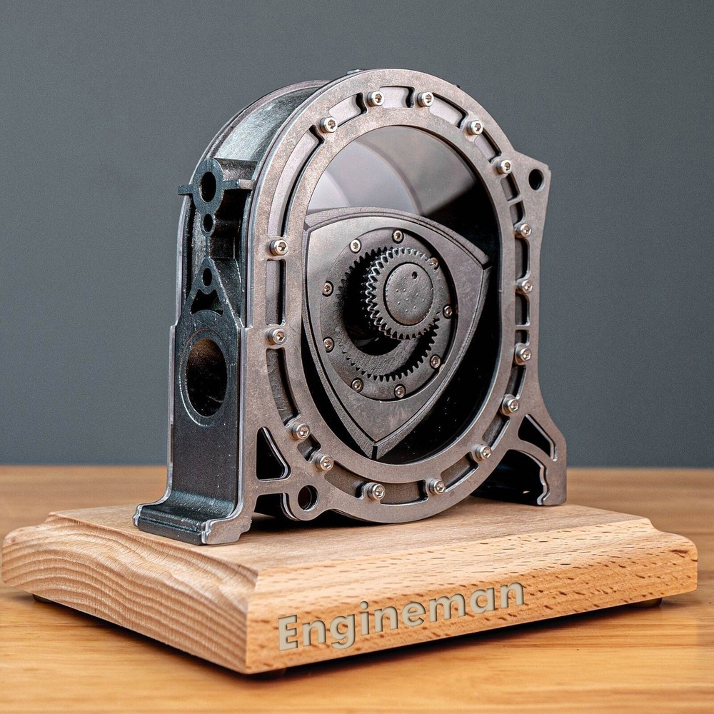 Rotor Engine Wankel Engine Model Rotatable Stainless Steel Desktop Ornament Gift