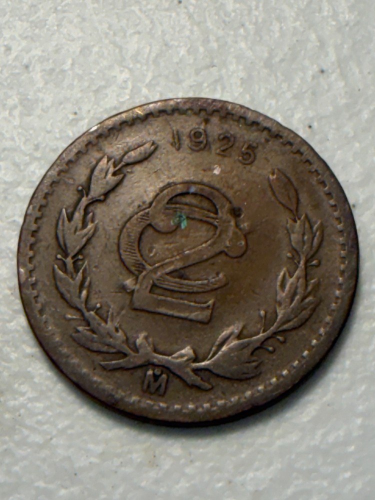 1925 Mexico 2 Centavos coin