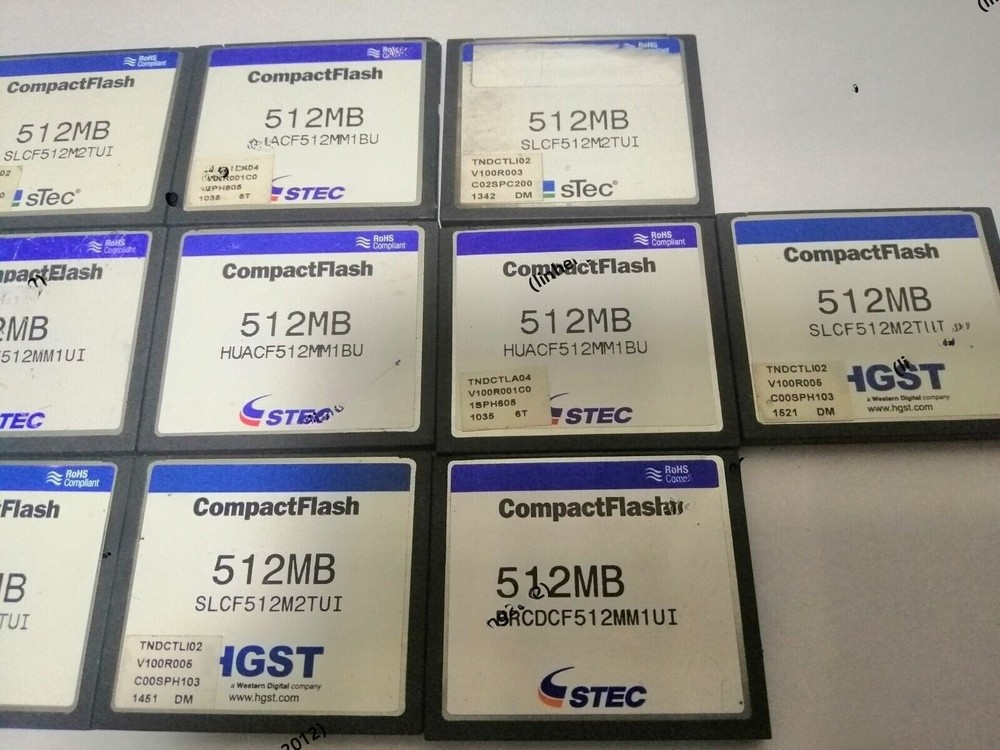 10PCS STEC 512MB CompactFlash CF Card Memory CARD 512MB