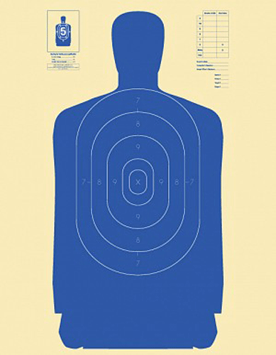 B-27 [B27] Silhouette Target [Full Width, 35" x 45"] in Blue