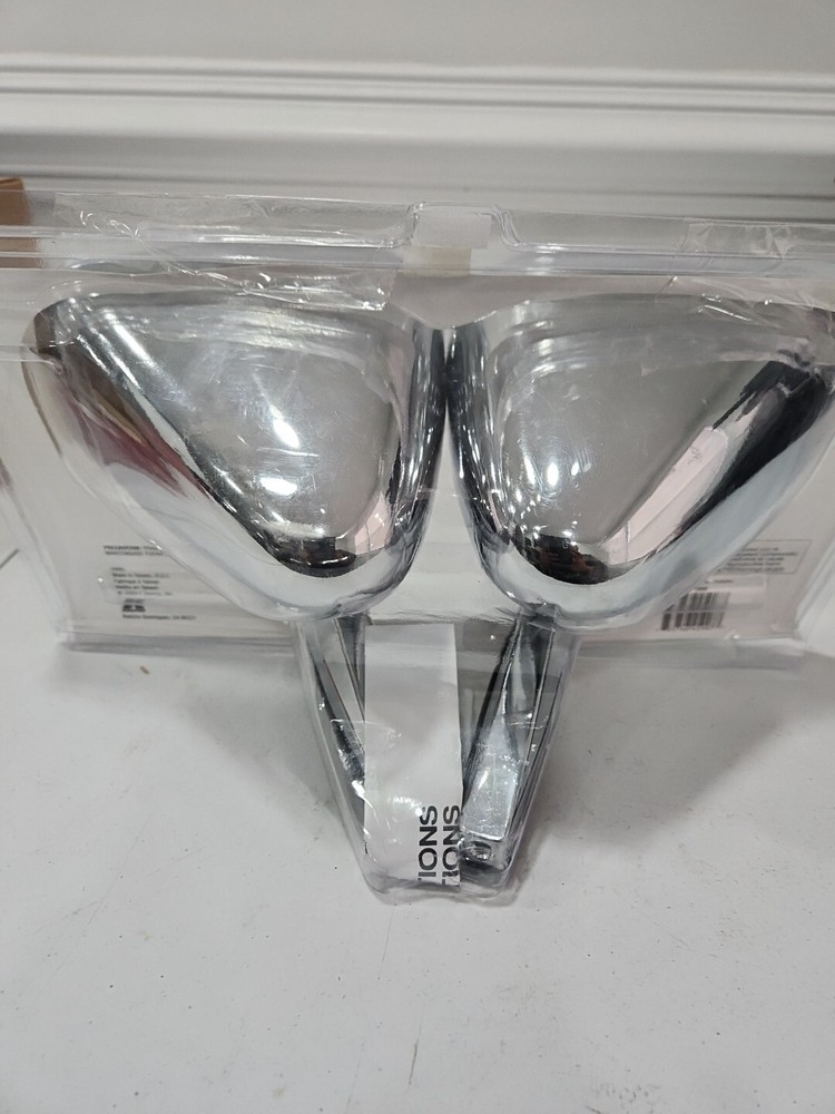 K- Source 1600 Fit System Car Mirror with Ratchet Mount- Silver 2ct