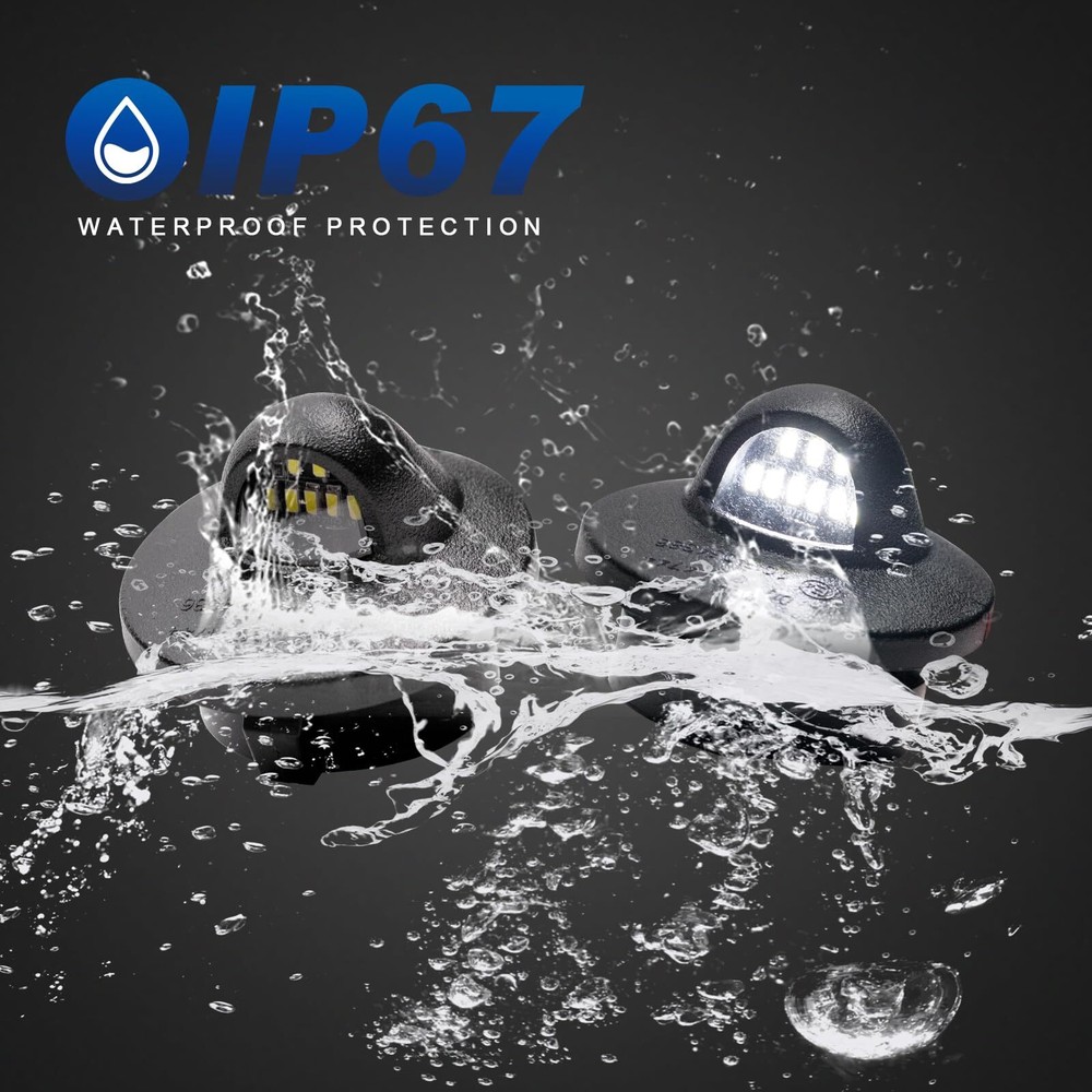 LED 2PCS License Plate tag Lights Replacement for F250 F350 F450 F550 F650 F7...