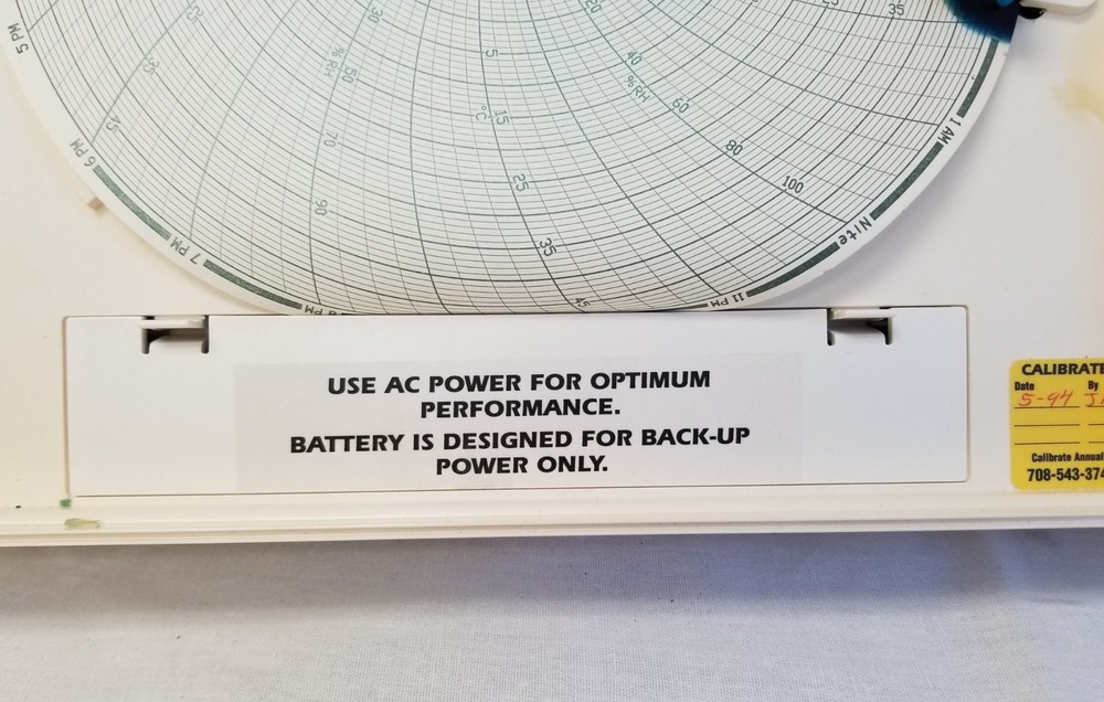 Dickson THX Temperature & Humidity Chart Recorder 8" Model THX – Untested