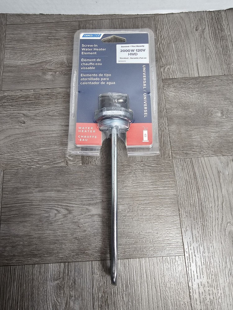 Camco 02203 Screw-In Universal Water Heater Element, HWD 120 Volt, 2000 Watt