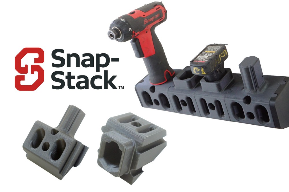 Snap-Stack Wall Mount Tool Holder for Snap-on 14.4v Tools Drill, Ratchet, Wrench
