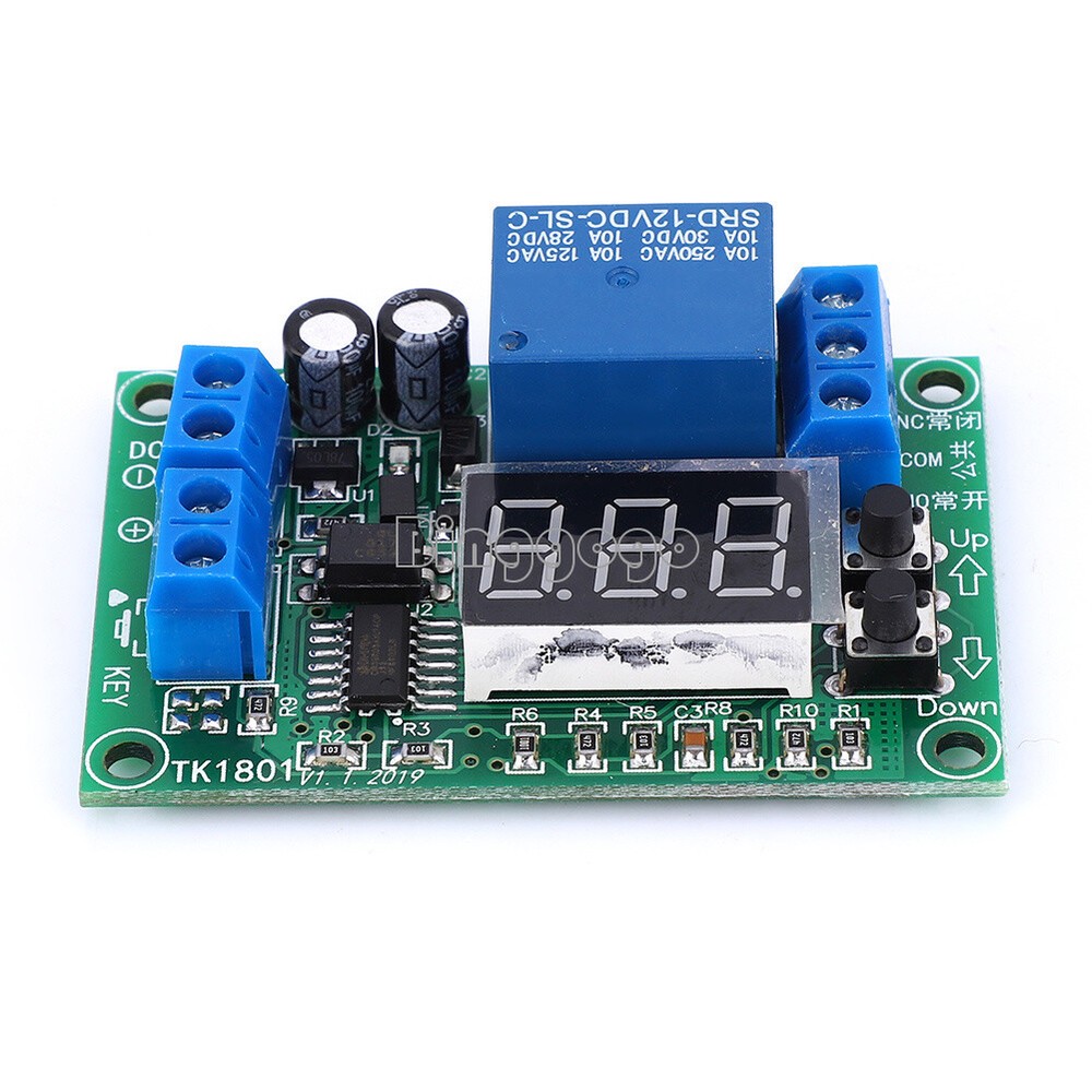 DC 12V Display Delay Timing Relay Module Timer Relay Board 1-999 Seconds