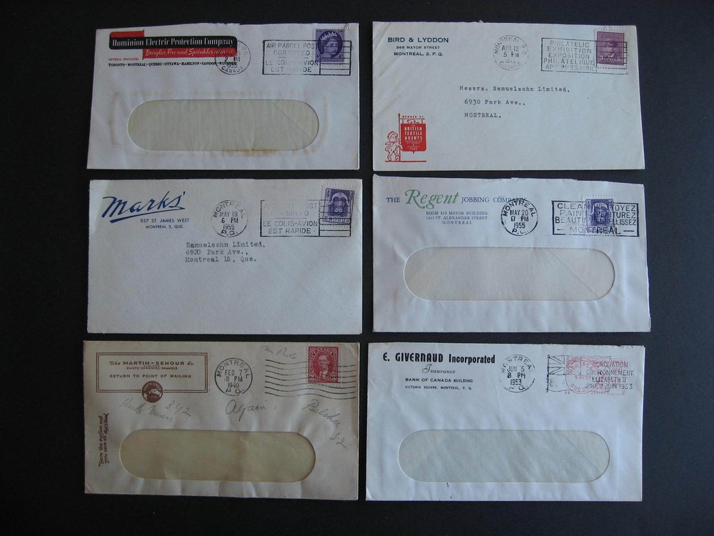 Canada 6 different old Montreal QC advertising covers, worth checking out!
