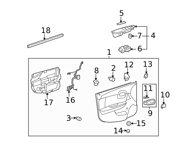 Genuine GM Handle Inside Cap 20872382