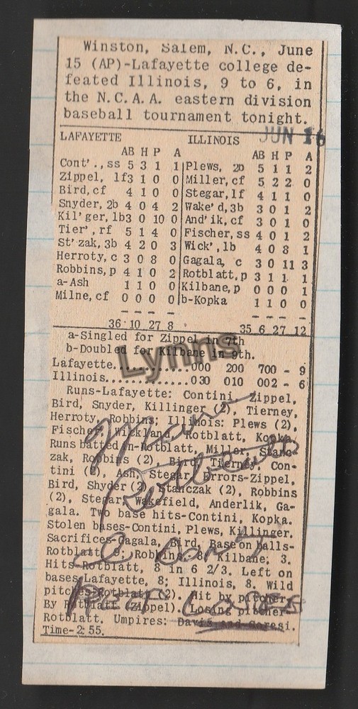 Marvin Rotblatt Baseball 2 Autographs Total On Correspondence Authenticated