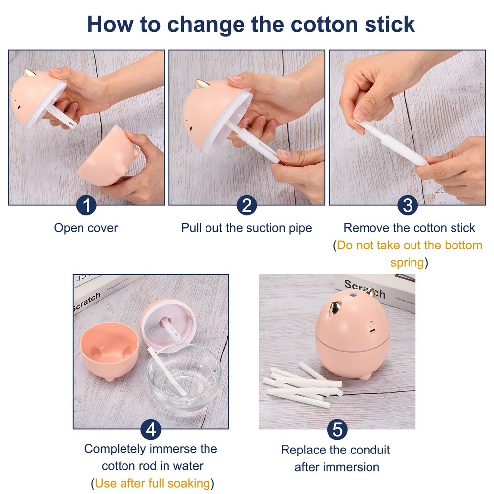 24pcs cotton humidifier bow 7 replacement wicks for 160mm filter