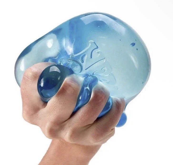 Nee Doh Super Solid Squish Squeeze Ball Blue Stress Reliever