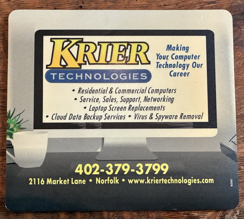 Krier Technologies Advertising Mousepad