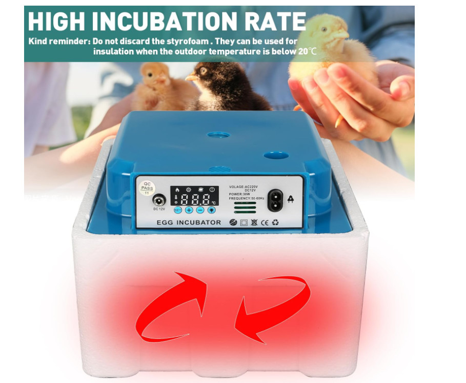 Automatic Incubator, Poultry Egg Incubator with Automatic Rotation System