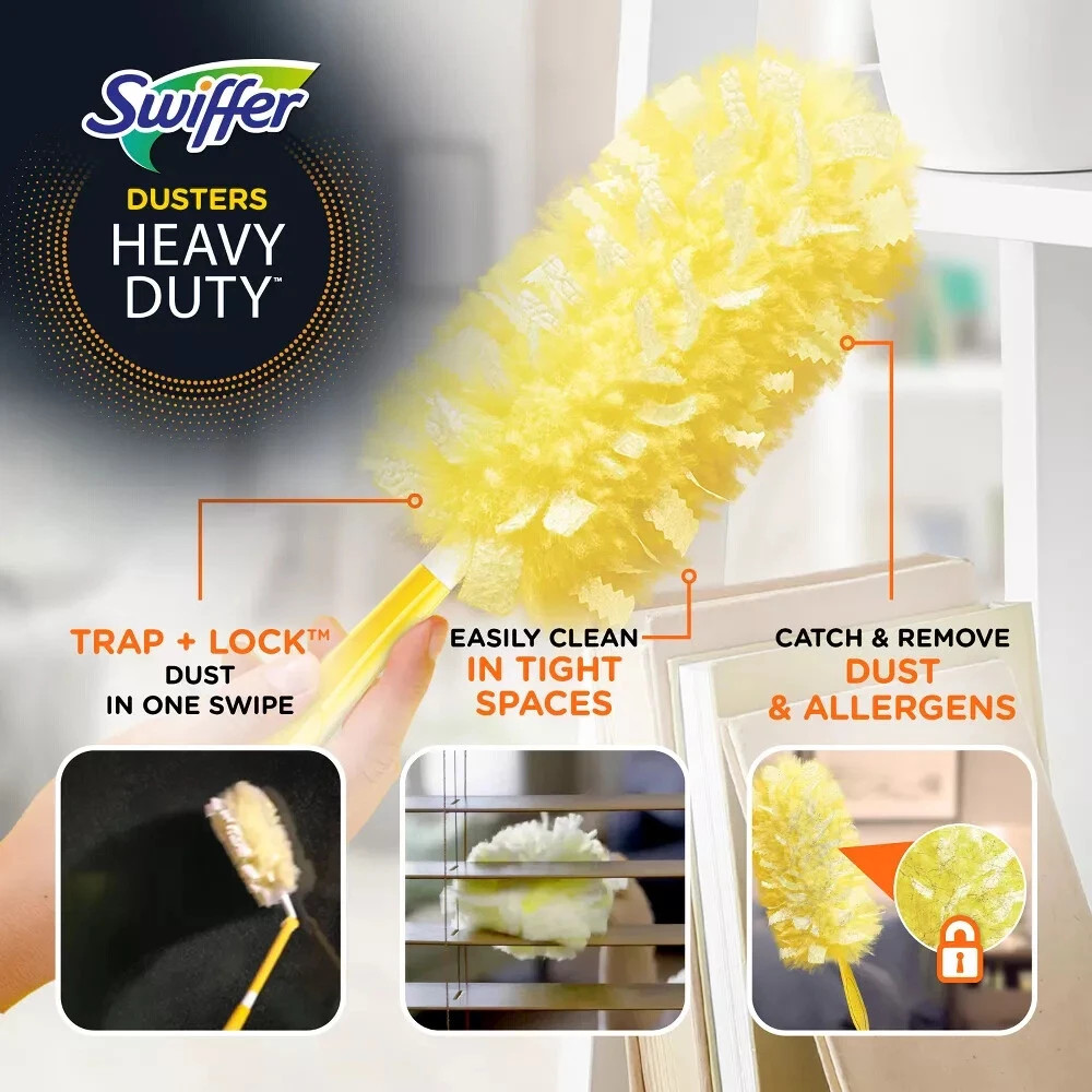 Super Extendable Dusting Kit with Heavy Duty Refills 1-Handle, 4- Dusters