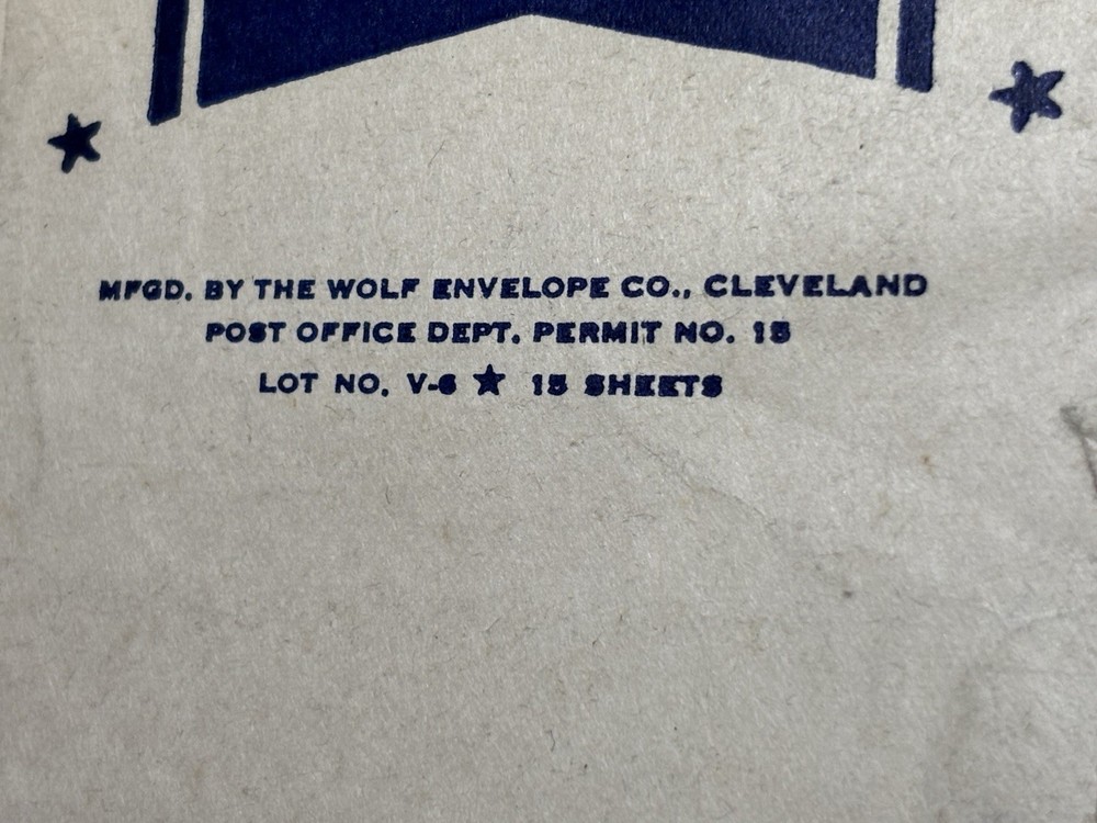 WWII V Mail Envelopes X 5, Unused
