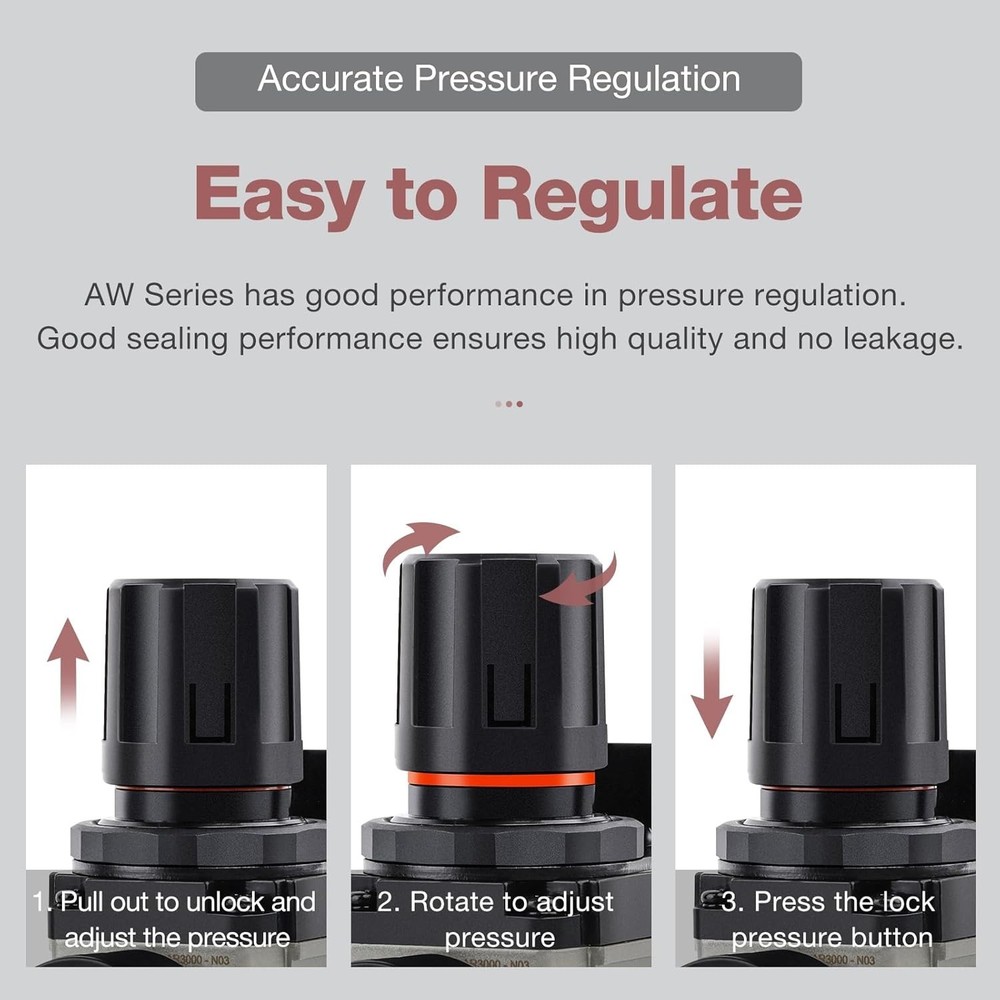 Professional Compressed Air Filter Regulator Combo - Compact & Reliable Design