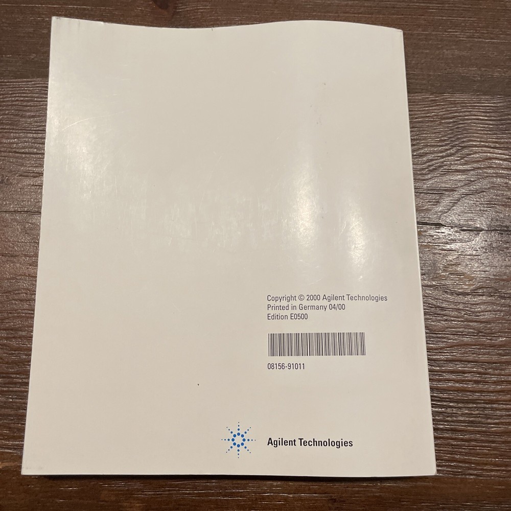 Agilent 8156A Attenuator Operating & Programming Guide 08156-91011