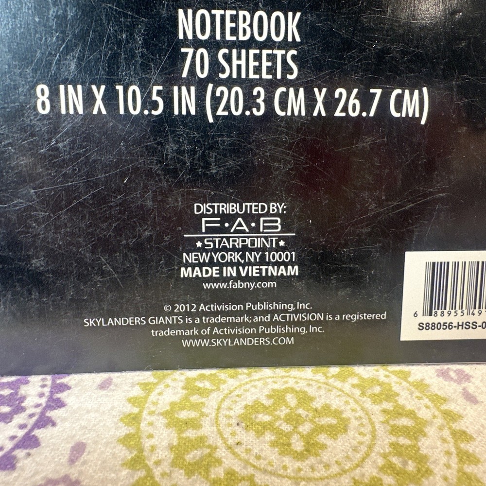 Skylander Giants Notebook Orange