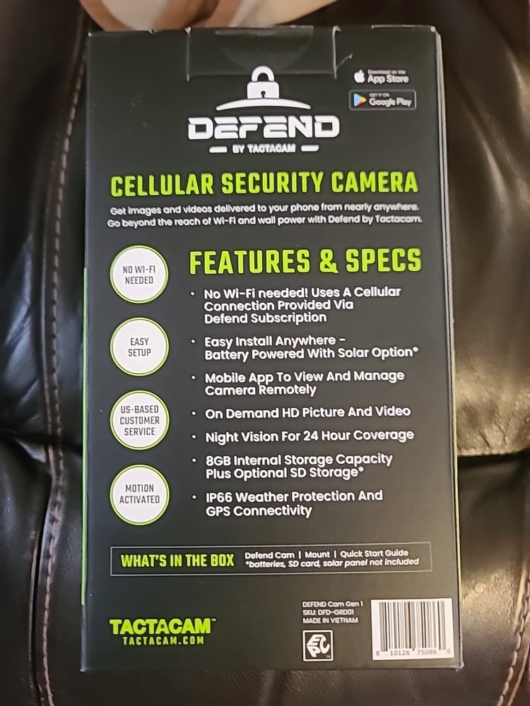 Tactacam Defend Cellular Security Camera DFD-GRD01
