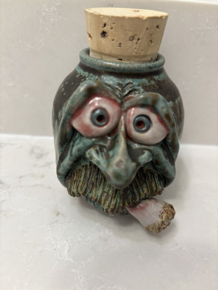 Phelps Ugly Face Pottery Jar, 2007 Signed