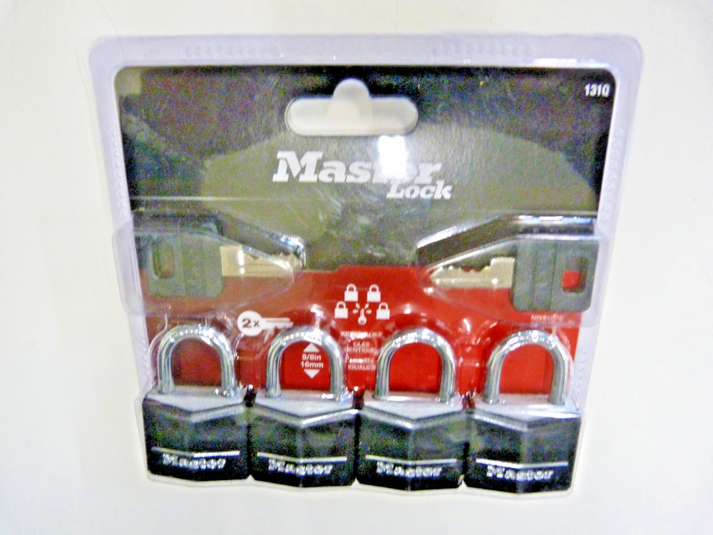 Master Lock 4Pk 1-3/16"Cvr A Padlock
