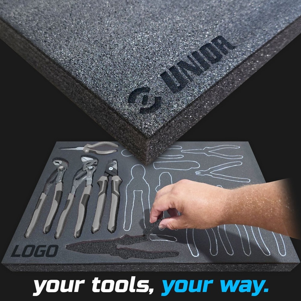UNIOR DARK shadow foam tool tray insert storage organizer toolbox tool kit set