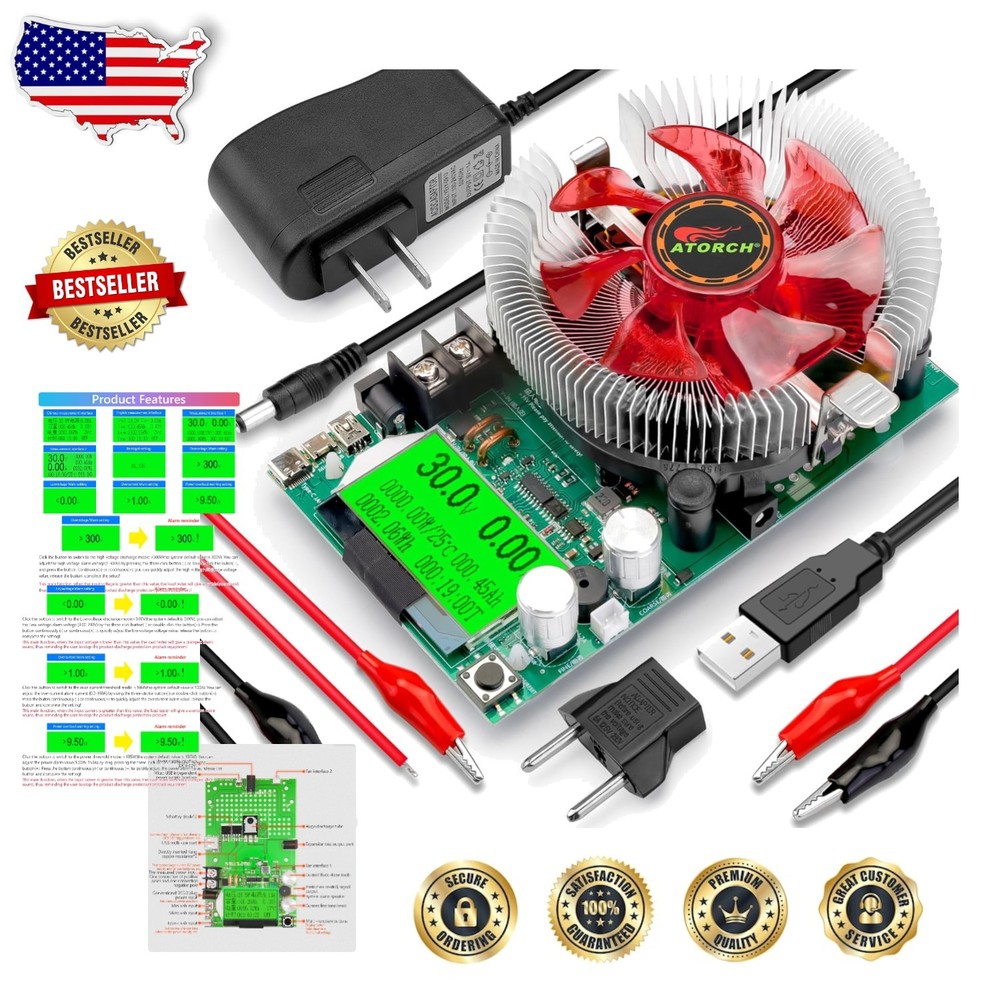 Smart USB Load Tester 150W 200V 20A Electronic Resistor Constant Current Module