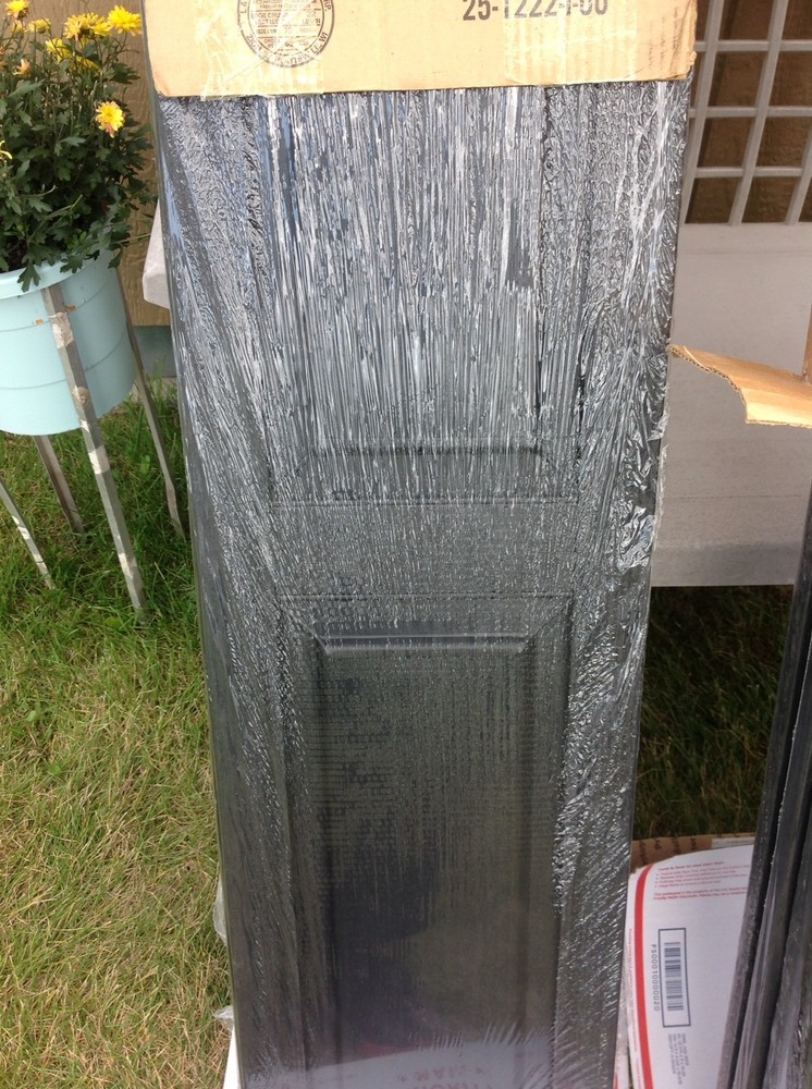 Perfect Shutters Custom Raised Panel Bias Cap Style Black Frame Black Inside